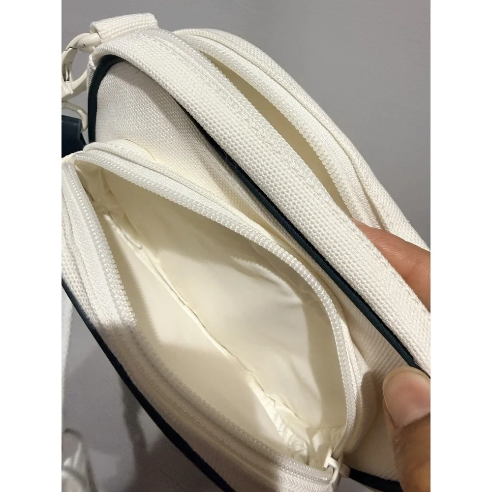 Offline by Aerie - White Blue Canvas‎ Crossbody Bag w/ Strap NWT H